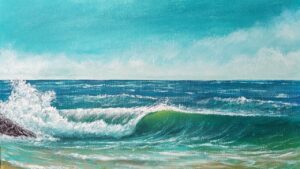 pintura de mares acrilico