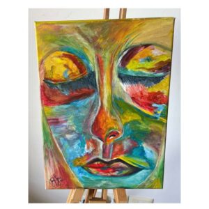 Máscara Fóbica, de Yanet Garcia, alumna de Taller manduca, escuela de arte en maldonado