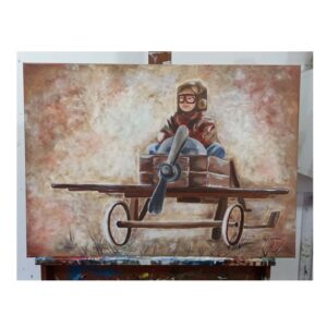 El Aviador, una obra de Graciela Correa, alumna de Taller Manduca Maldonado, Uruguay, Escuela de Arte