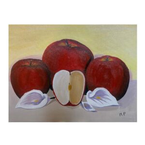 Obras de arte en Maldonado, uruguay a vbuen precio, Cuadros originales. Manzanas de Marta Pesaola