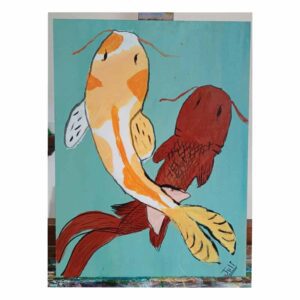 Cuadro pintado por Juli, alumna de Taller Manduca, Escuela de arte y pintura en Maldonado, Uruguay