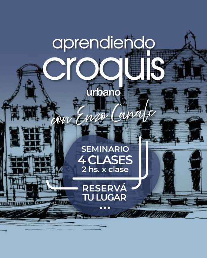 aprende croquis urbano de la mano de Enzo Canale